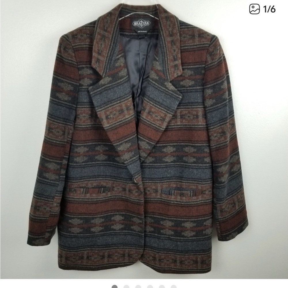 Braetan Women's Multicolor Wool Blazer
